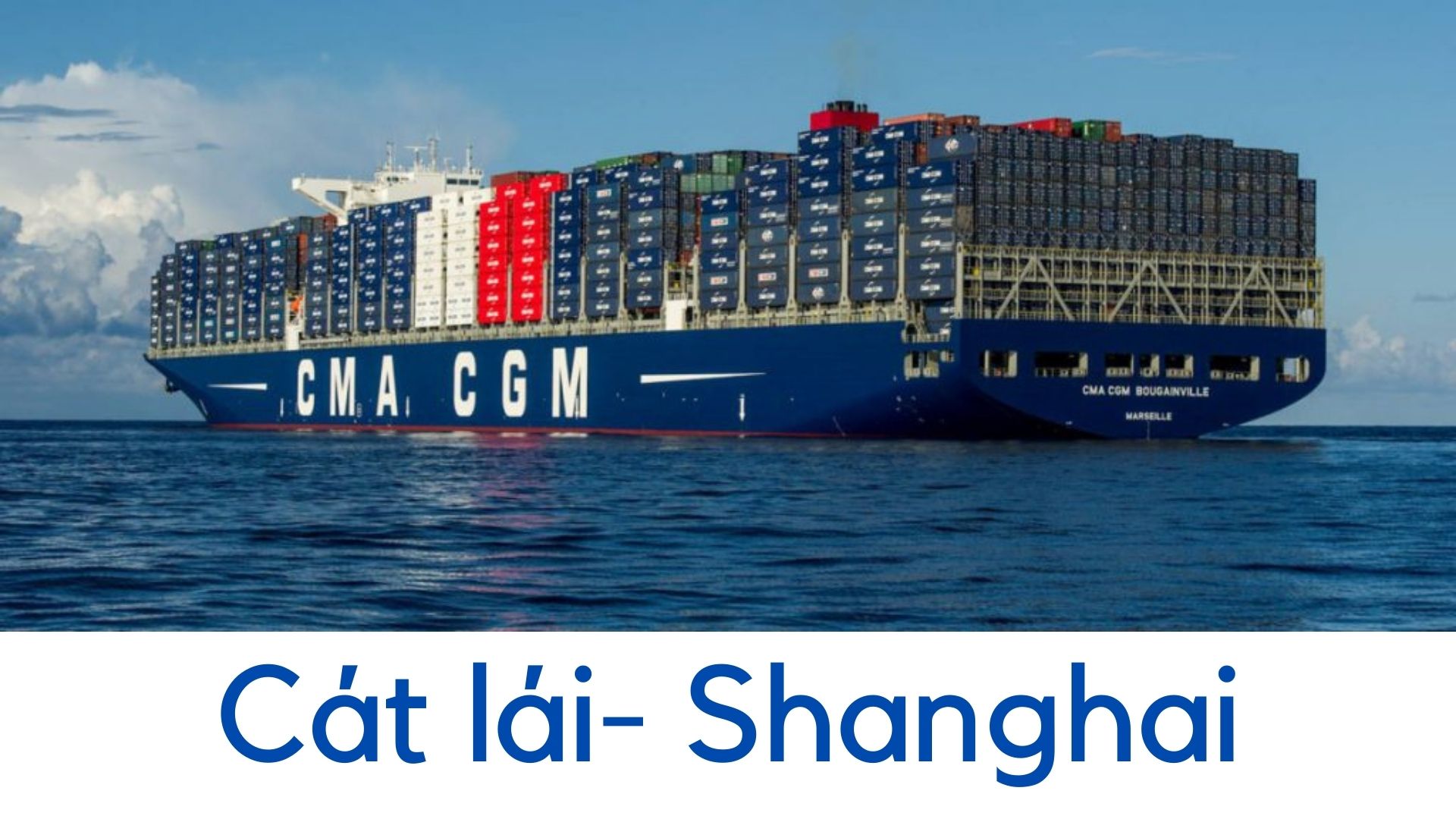 cước tàu biển vận chuyển container tuyến cát lái Shanghai